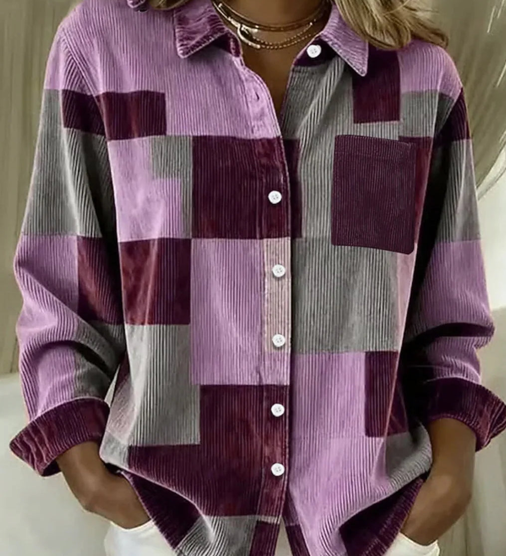 Ana - Cardigan de Malha com Padrão Xadrez