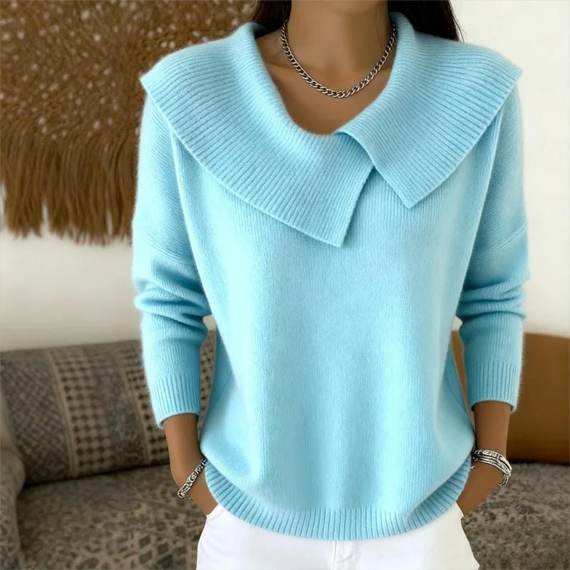 Lúcia - Camisola de Gola Trabalhada