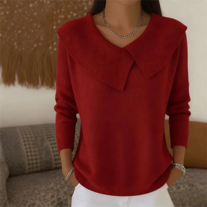 Lúcia - Camisola de Gola Trabalhada