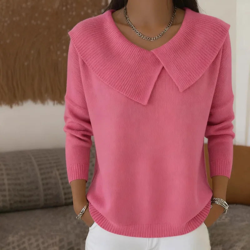 Lúcia - Camisola de Gola Trabalhada