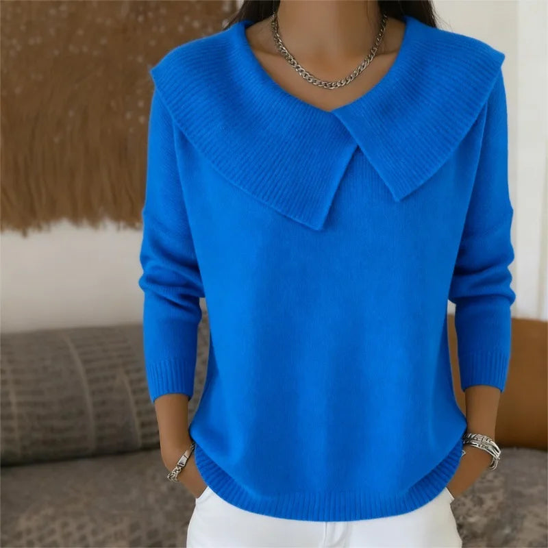 Lúcia - Camisola de Gola Trabalhada