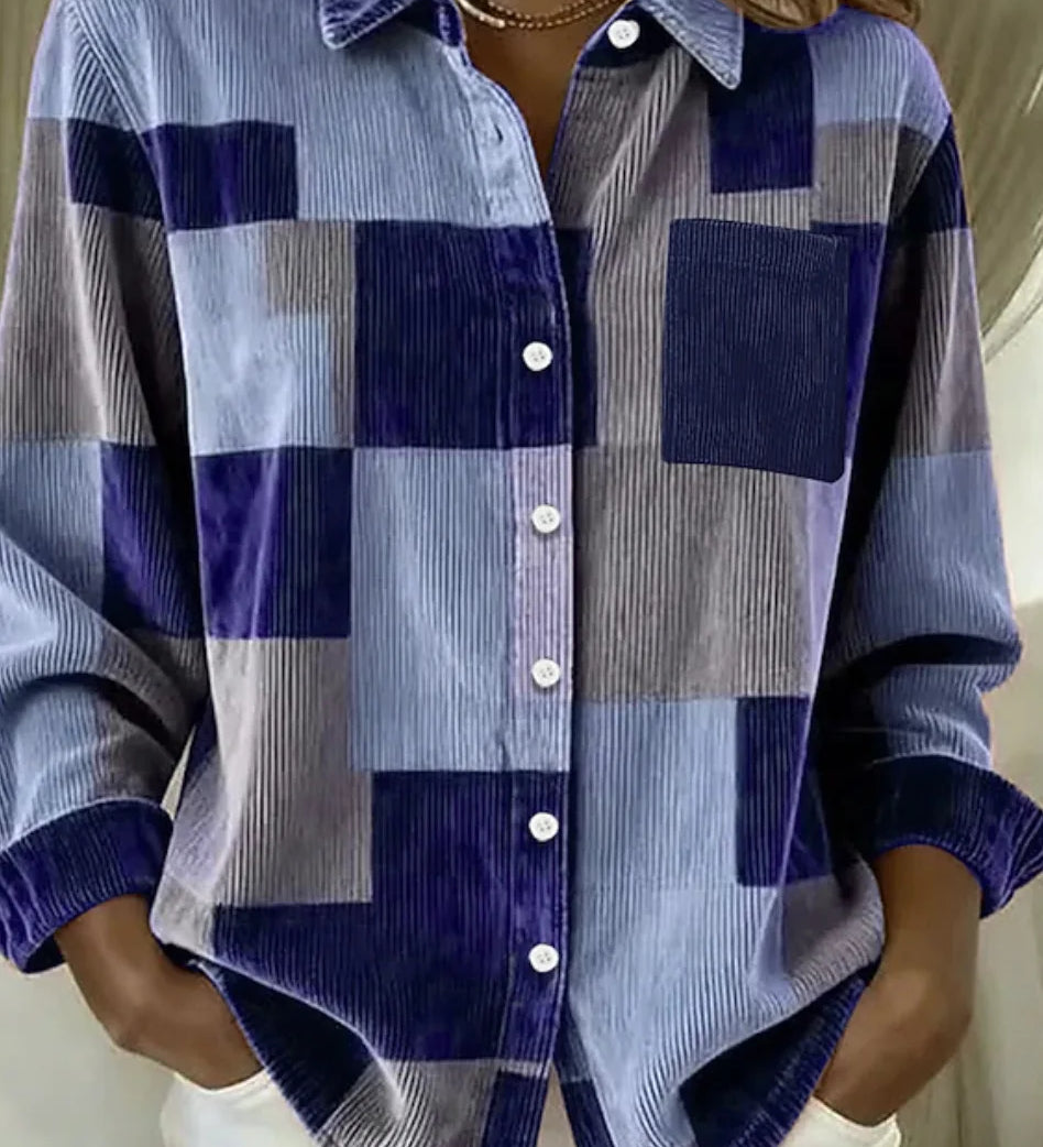 Ana - Cardigan de Malha com Padrão Xadrez